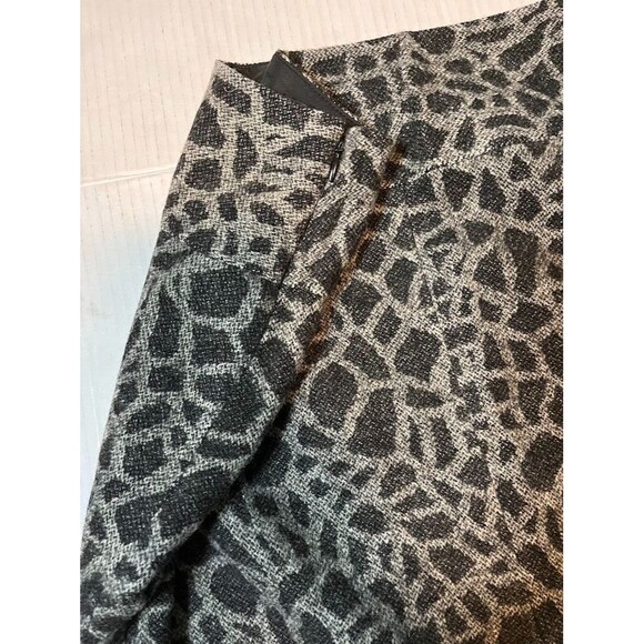 Peter Nygard Skirt 10 Wool Blend Pencil Snakeskin Print Black Gray Corpcore Chic - Picture 4 of 6